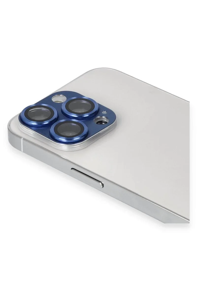 Apple iPhone 13 Pro Max Pers Alüminyum Kamera Lens - Lacivert