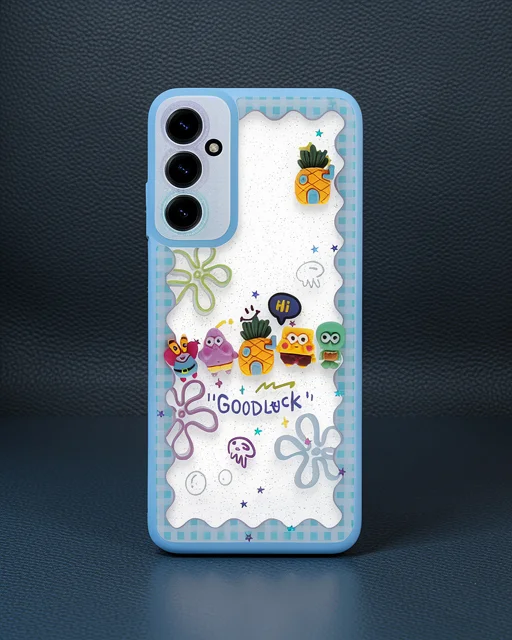 Samsung Galaxy A05s Kılıf Sweet Desenli Silikon Kapak - Açık Mavi