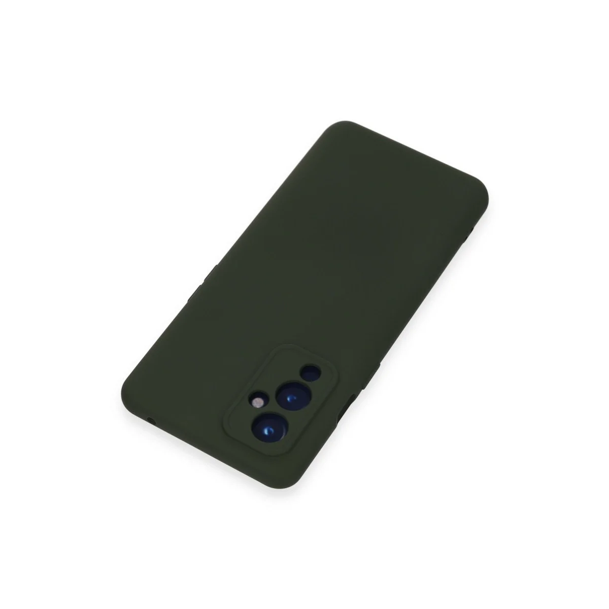 One Plus 9 Kılıf Nano İçi Kadife Silikon - Koyu Yeşil görsel 3