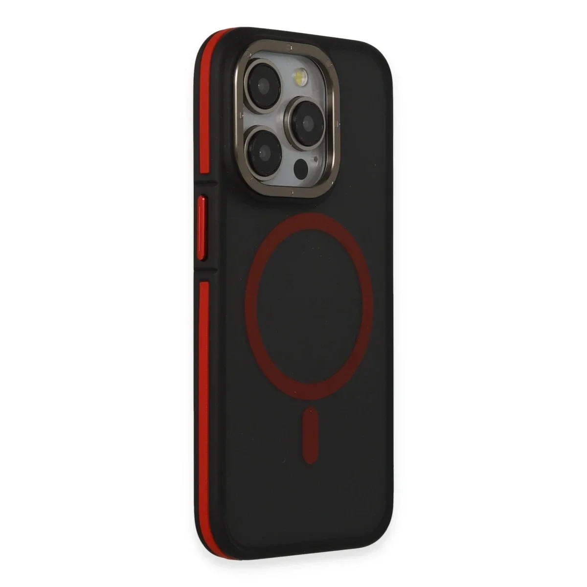 Joko Apple iPhone 15 Pro Rocky Magsafe Kapak - Siyah-Kırmızı görsel 2