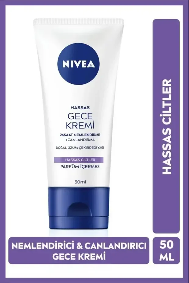 Hassas Ciltler İçin 24 Saat Nemlendirici - Gece Kremi