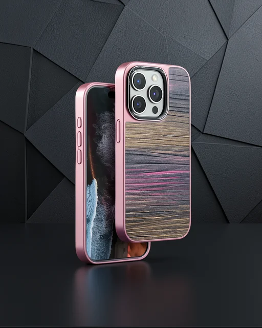 Venco Apple İphone 15 Pro Wave Kapak - Pembe