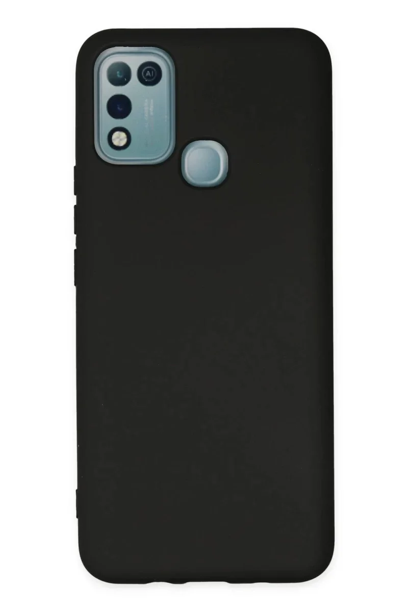 İnfinix Hot 10 Play Kılıf Nano içi Kadife Silikon - Siyah