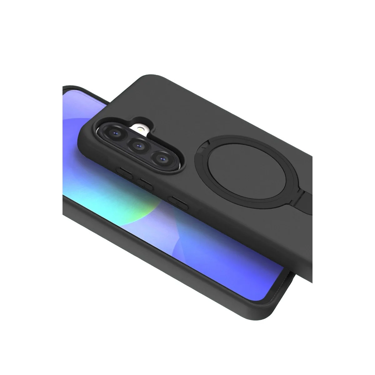 Samsung Galaxy A36 Regal Magsafe Standlı Kapak - Siyah görsel 3