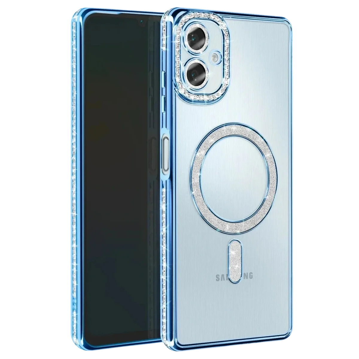 Samsung Galaxy A07 4G Joke Simli Magneticsafe Kılıf - Mavi