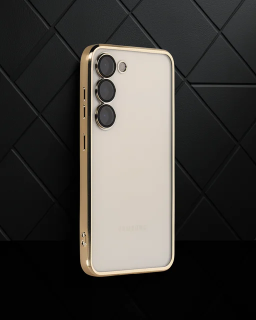 Samsung Galaxy S23 Kılıf Razer Lensli Silikon - Gold