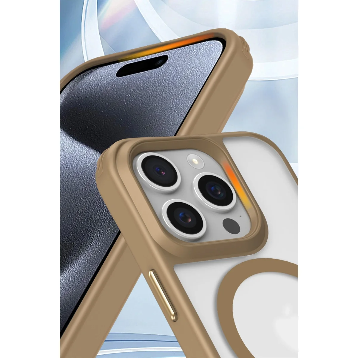 Apple İphone 16 Pro Max Kılıf Enka Magsafe Silikon Kılıf - Şeffaf görsel 2