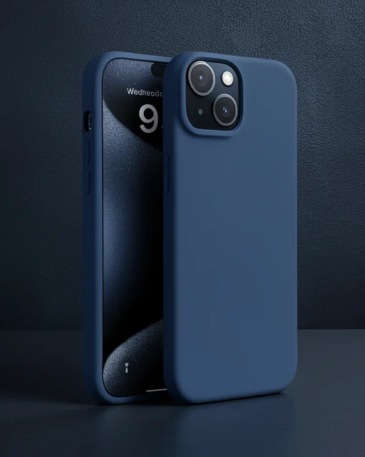 Apple İphone 15 Kılıf First Silikon - Lacivert