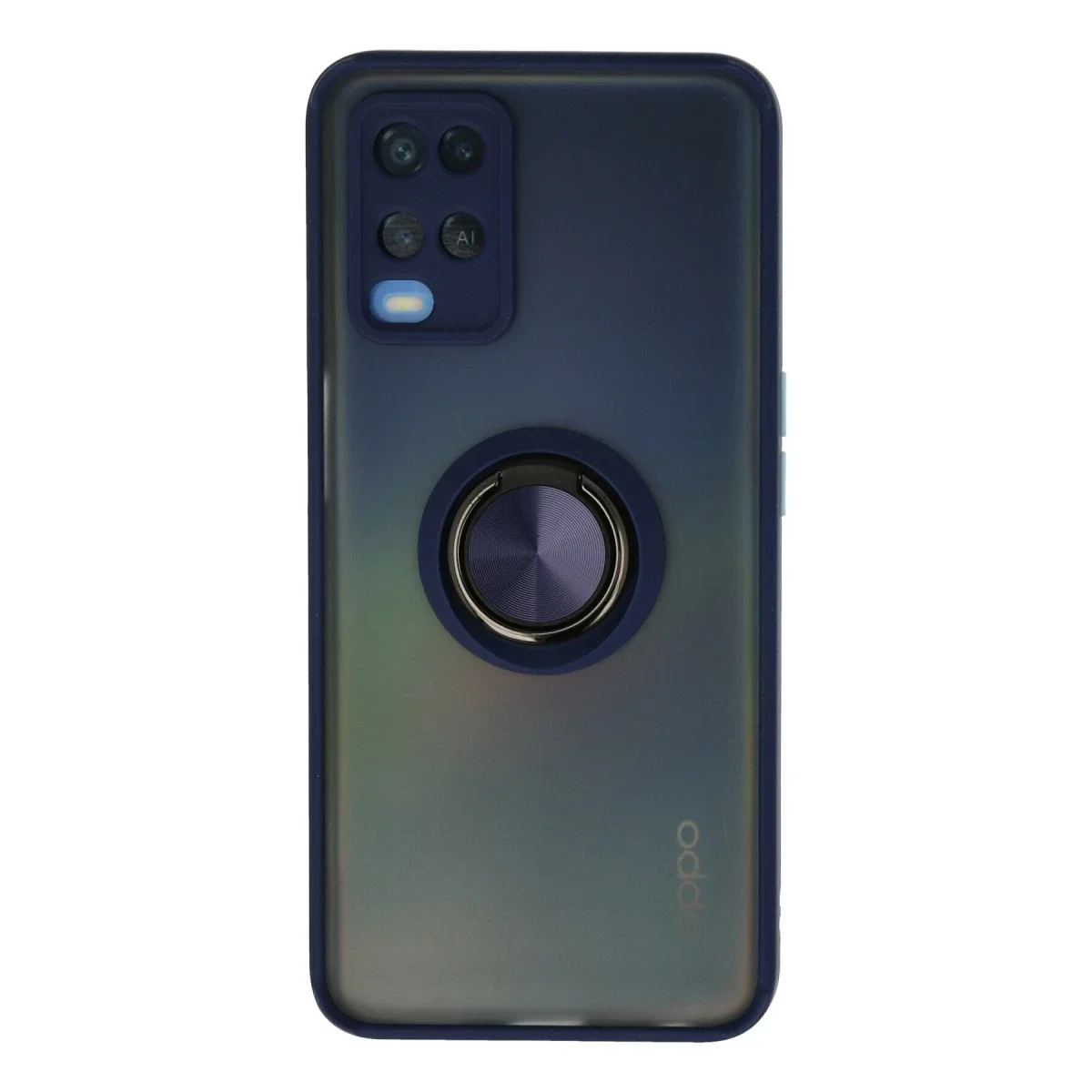 Oppo A54 4G Kılıf Montreal Yüzüklü Silikon Kapak - Lacivert