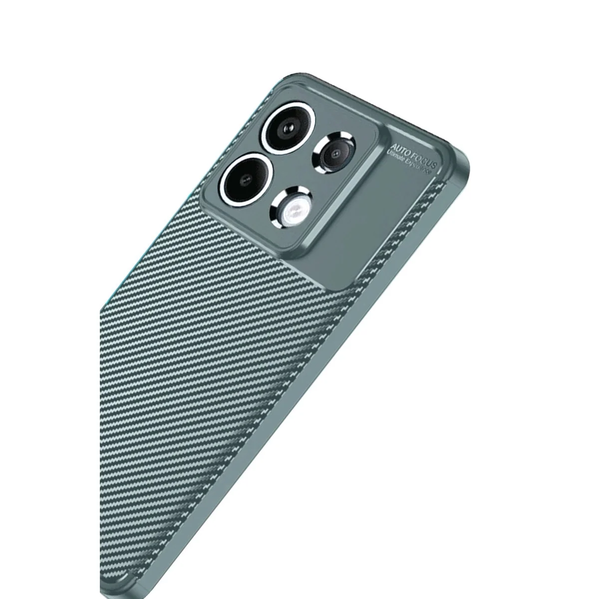 Xiao Red Note 13 Pro 4g Kılıf Auto Focus Karbon Kapak - Gri görsel 3