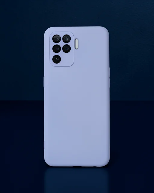 Oppo Reno 5 Lite Kılıf Nano İçi Kadife Silikon - Lila