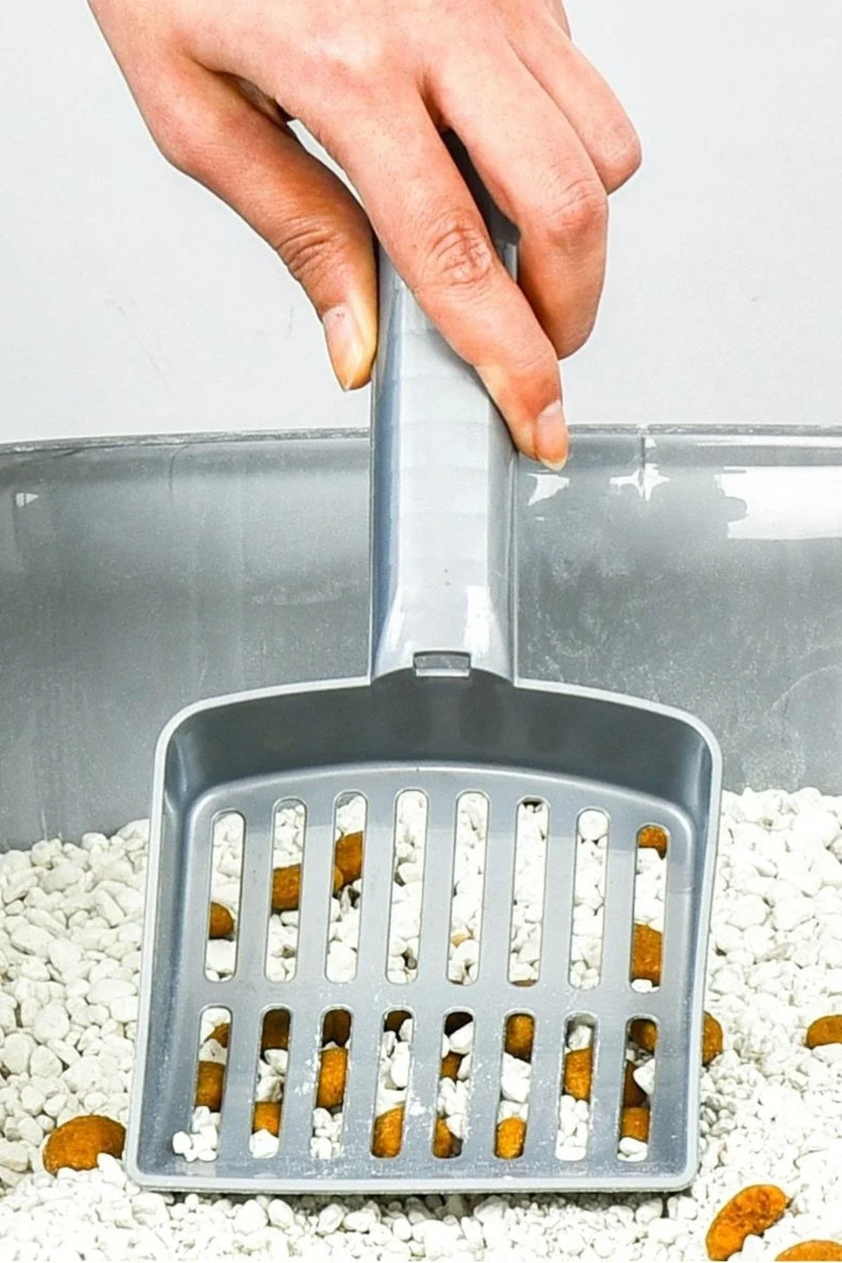 Plastik Evcil Hayvan Kedi Kumu Tezleme Eleme Küreği görsel 5