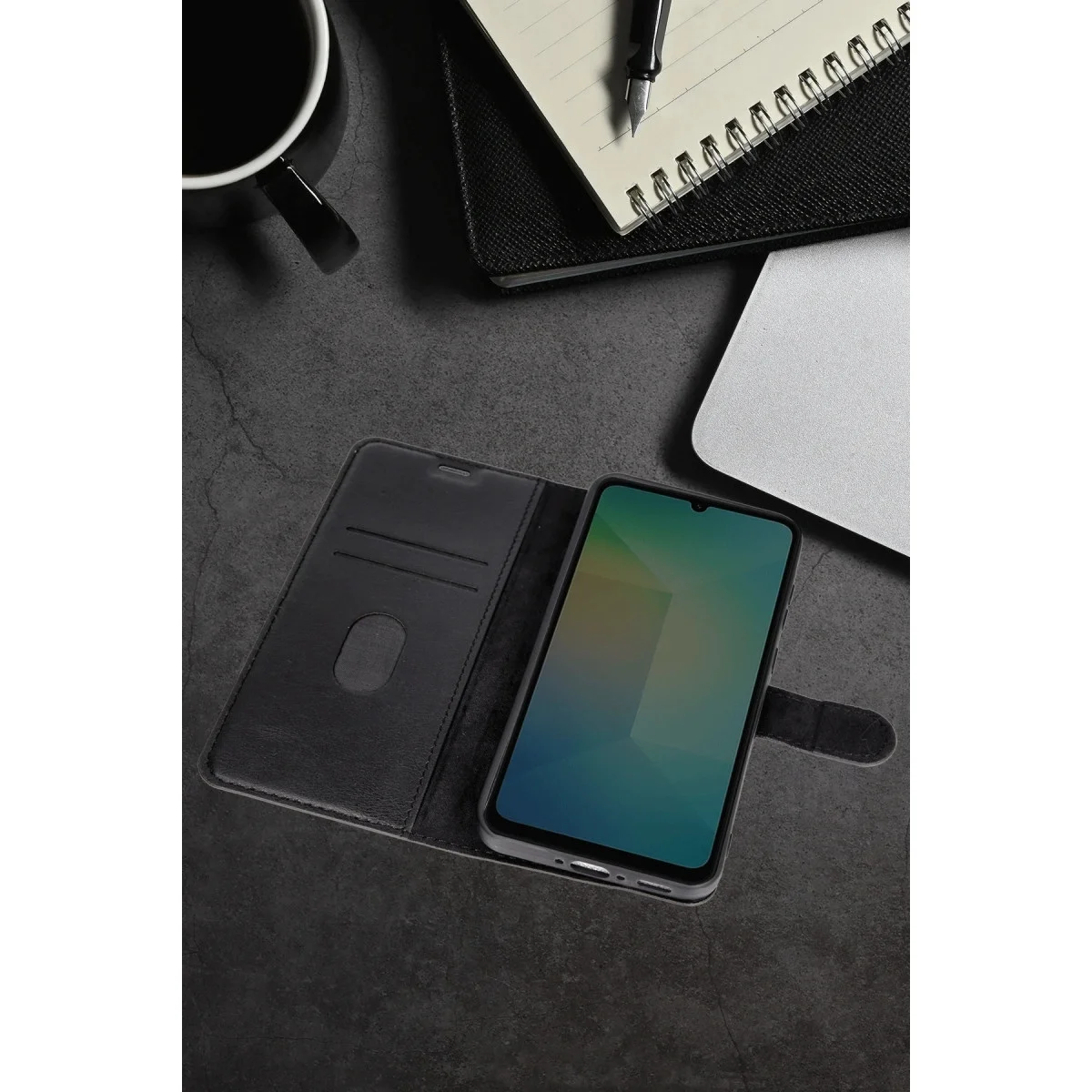 Samsung Galaxy A16 5g Kılıf Trend S Plus Kapaklı Kılıf - Siyah görsel 3