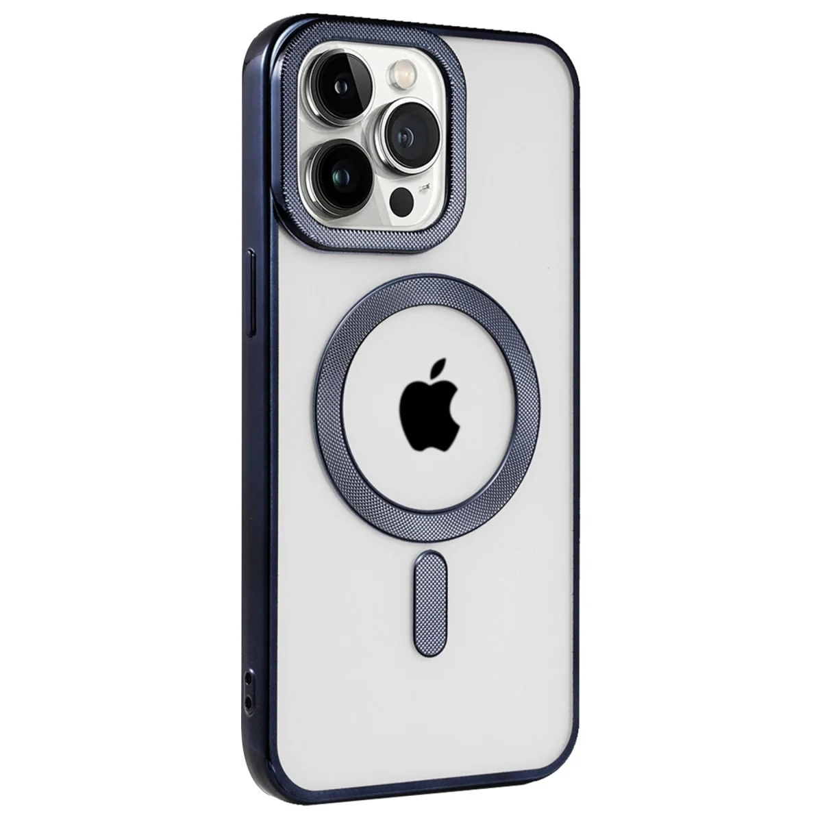 Apple İphone 15 Pro Max Kılıf Kronos Magsafe Kapak - Lacivert görsel 2