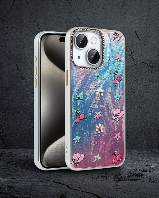 Apple İphone 14 Kılıf Blade Aynalı Desenli Kapak - Desen 4