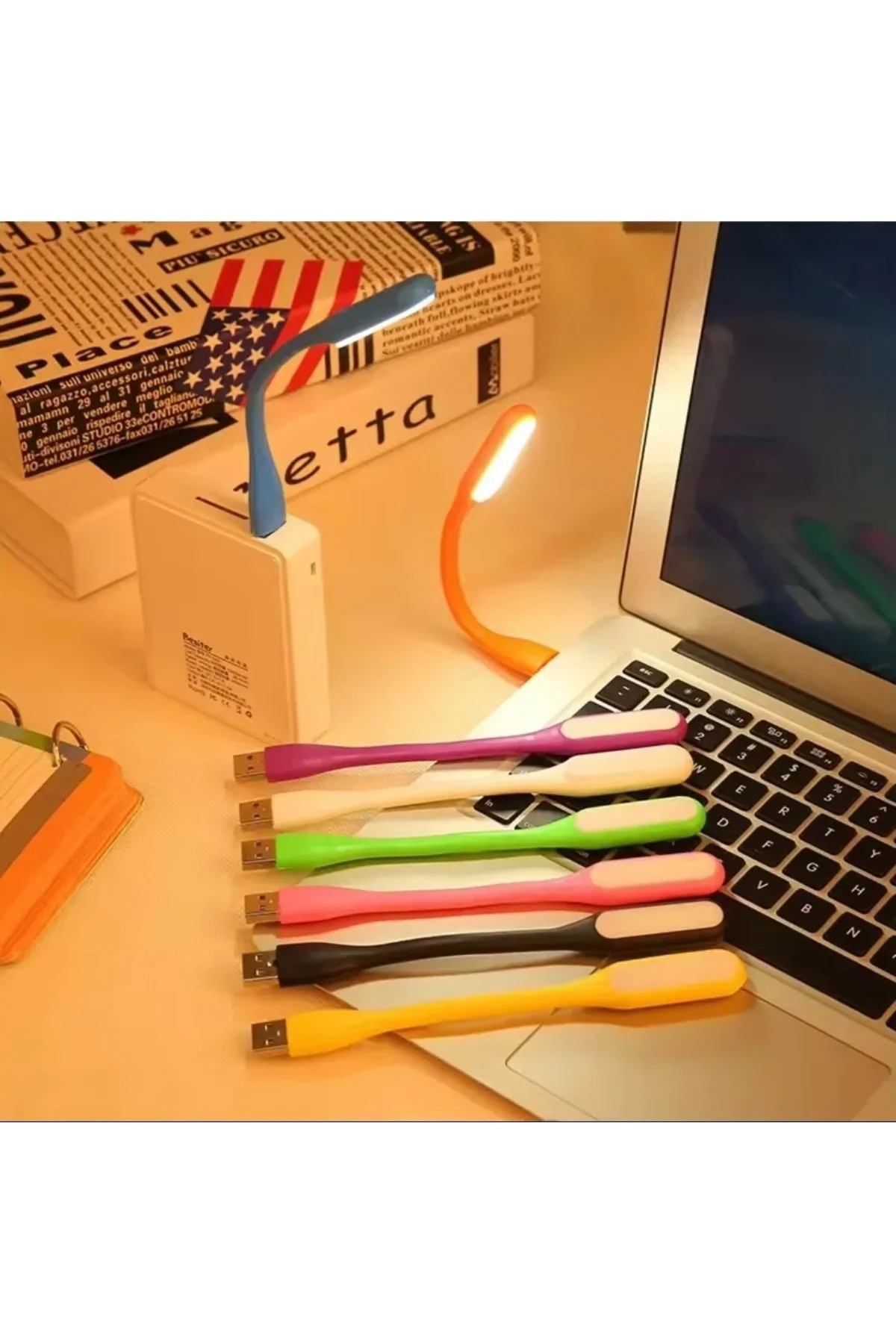 USB ni LED Lamba 4’Adet Paket – Esnek ve Taşınabilir Gece Lambası görsel 2