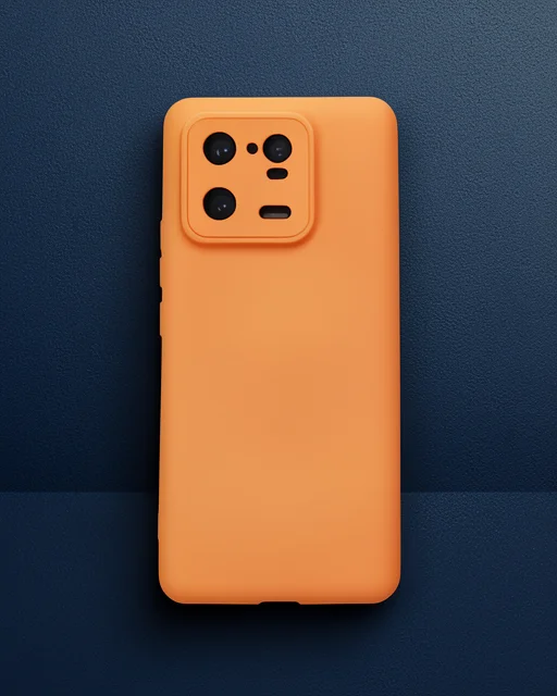 Xiaomi Mi 13 Pro Kılıf Nano İçi Kadife Silikon - Turuncu
