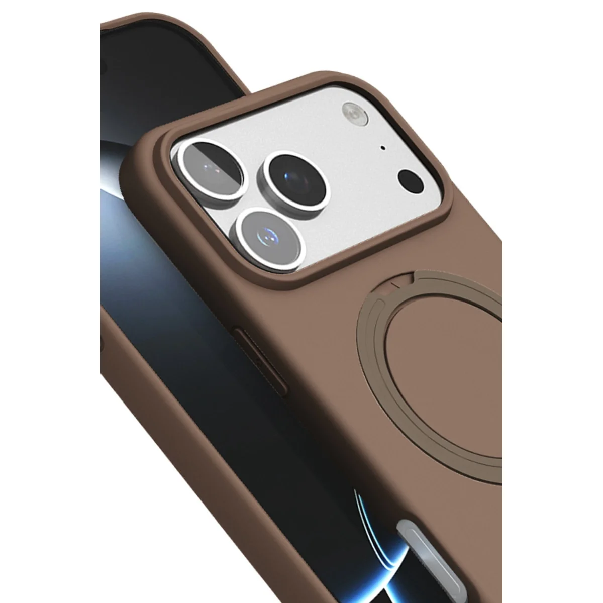 Apple İphone 17 Pro Max Regal Magsafe Standlı Kapak - Çöl Titanyum görsel 3