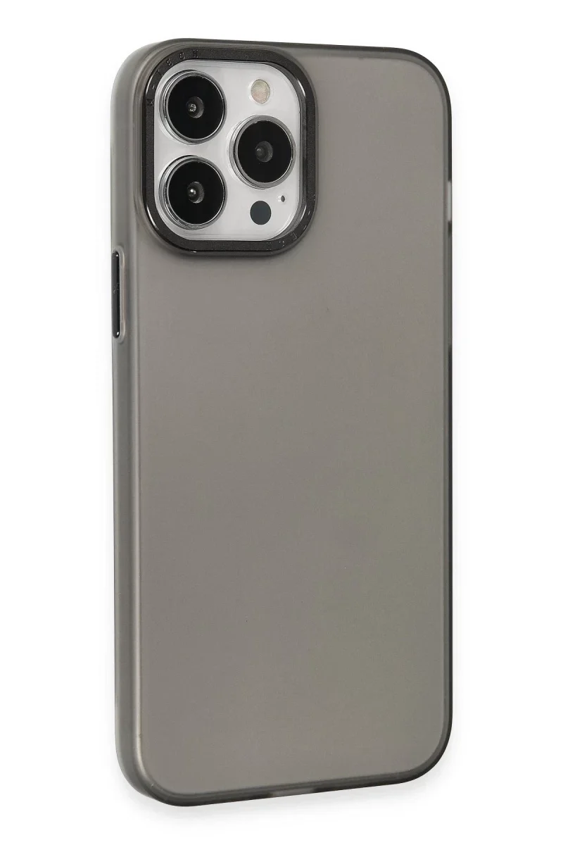 Apple iPhone 15 Pro Max Kılıf Modos Metal Kapak - Siyah görsel 2