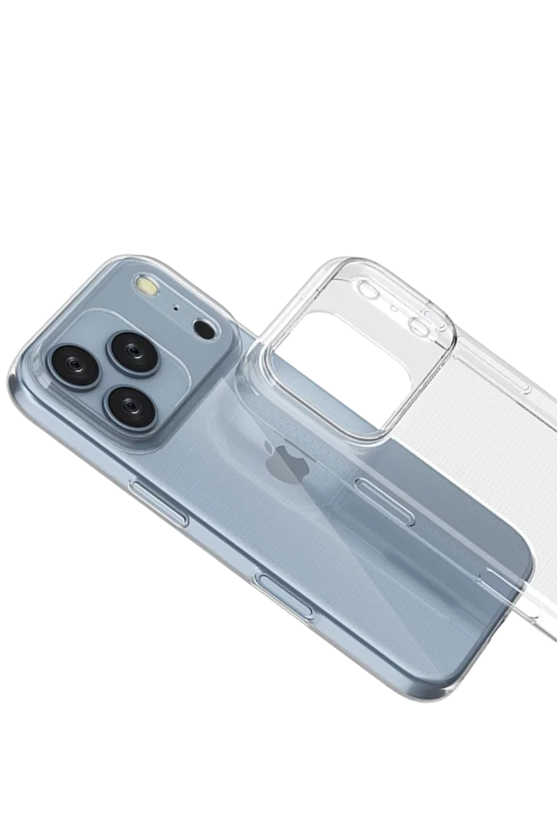 Apple iPhone 17 Pro Lüx Şeffaf Silikon - Şeffaf görsel 3