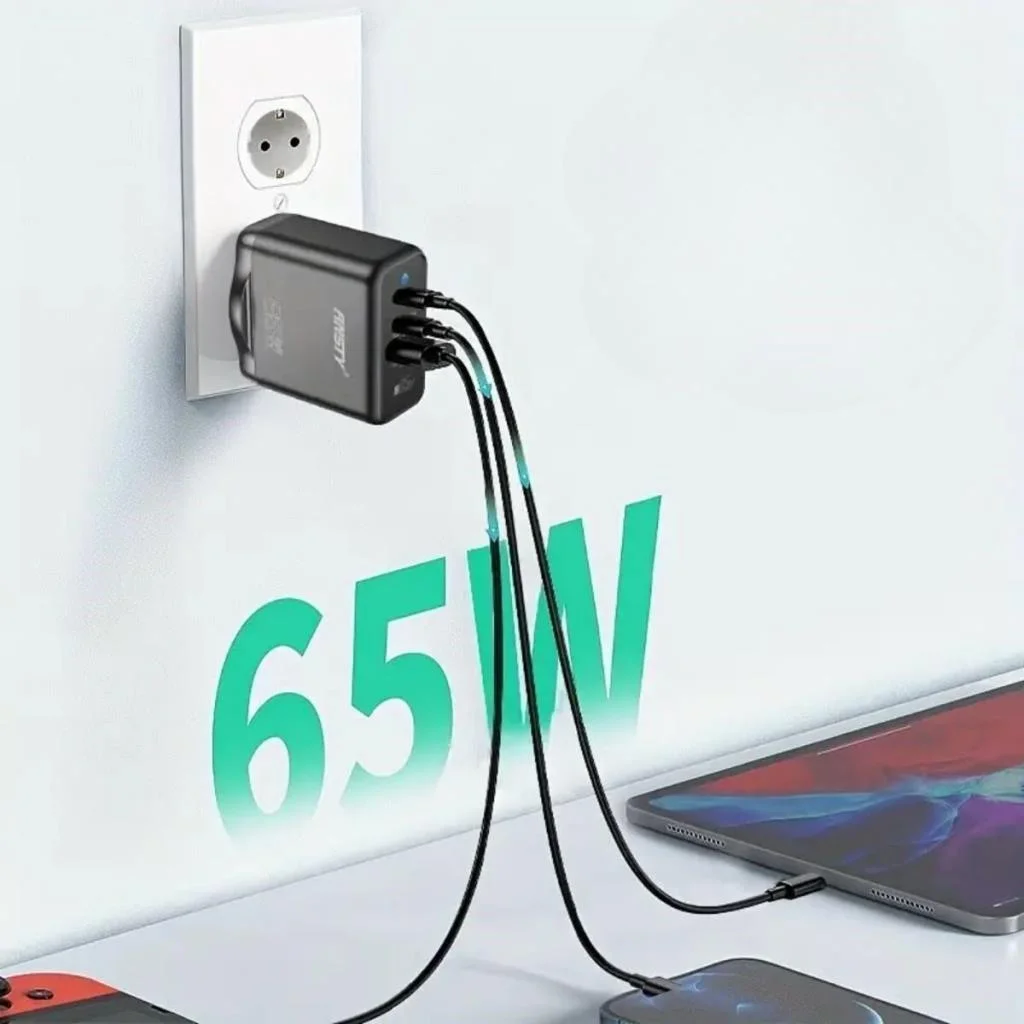 65W Hızlı Şarj Edebilen TYPE C uçlu Şarj Aleti görsel 3