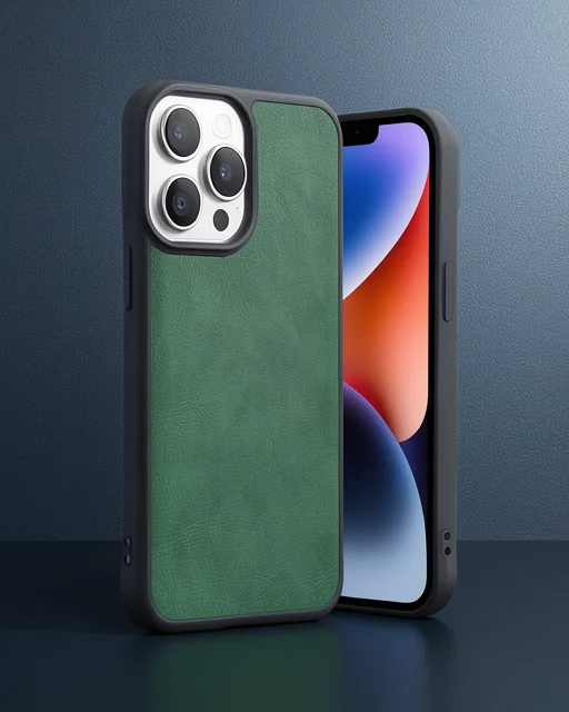 Apple İphone 14 Pro Max Kılıf Aras Deri Kapak - Açık Yeşil