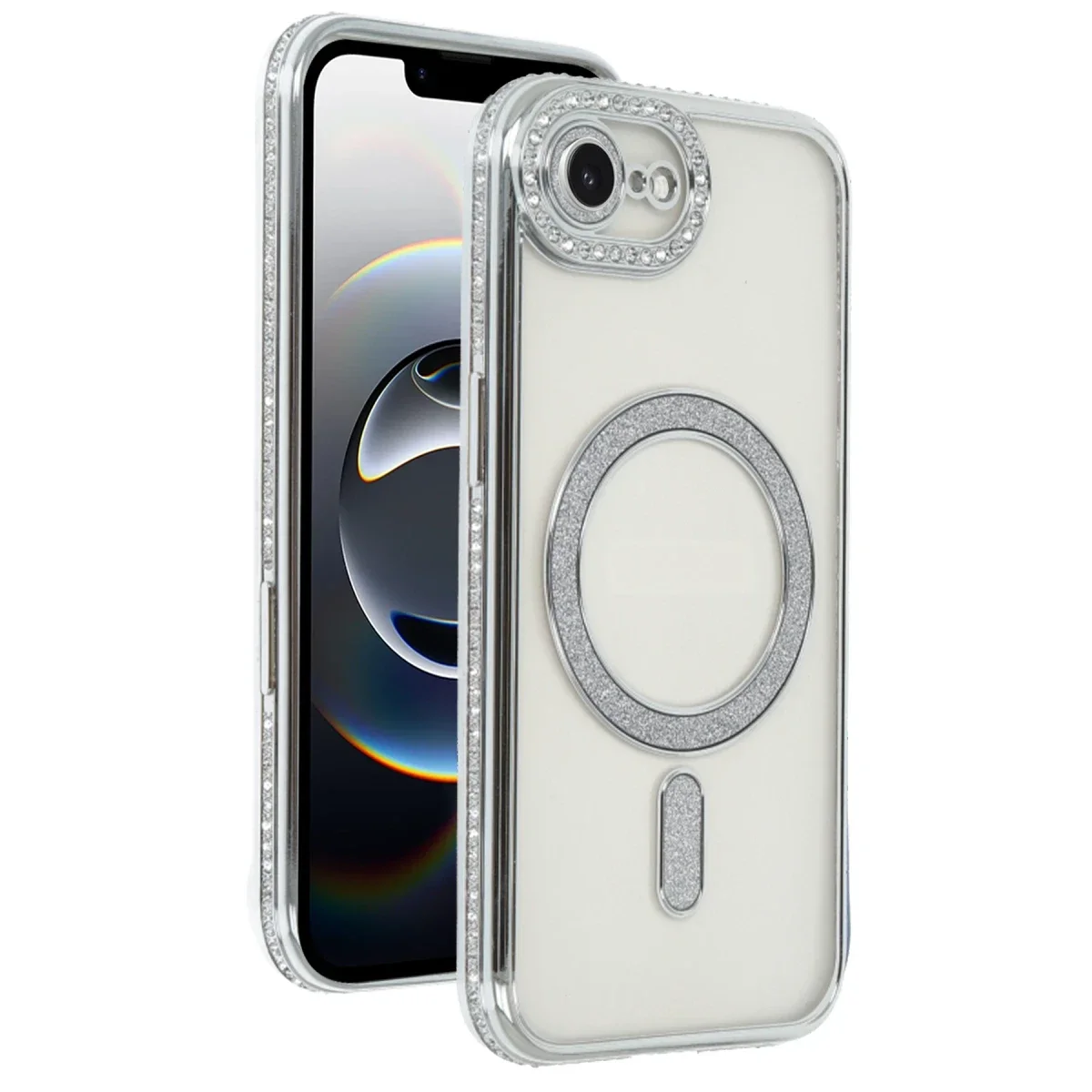 Apple iPhone 16E Joke Simli Magneticsafe Kılıf - Gümüş