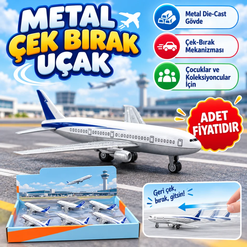 Metal Çek Bırak Uçak görsel 2