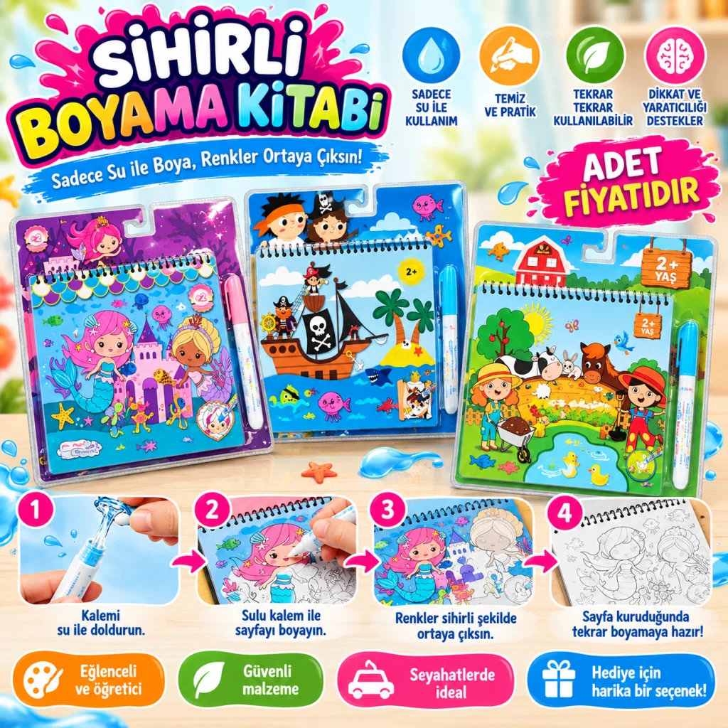 BK012 SİHİRLİ BOYAMA KİTABI (adet fiyatıdır)