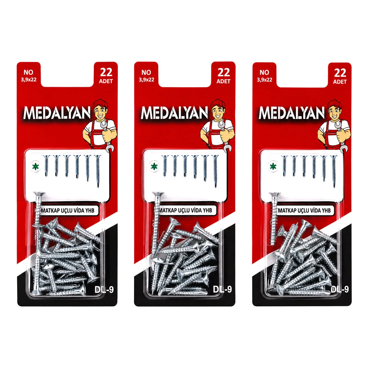 264 Adet 3.9X22 Matkap Uçlu Vida Yhb 12X22PCS