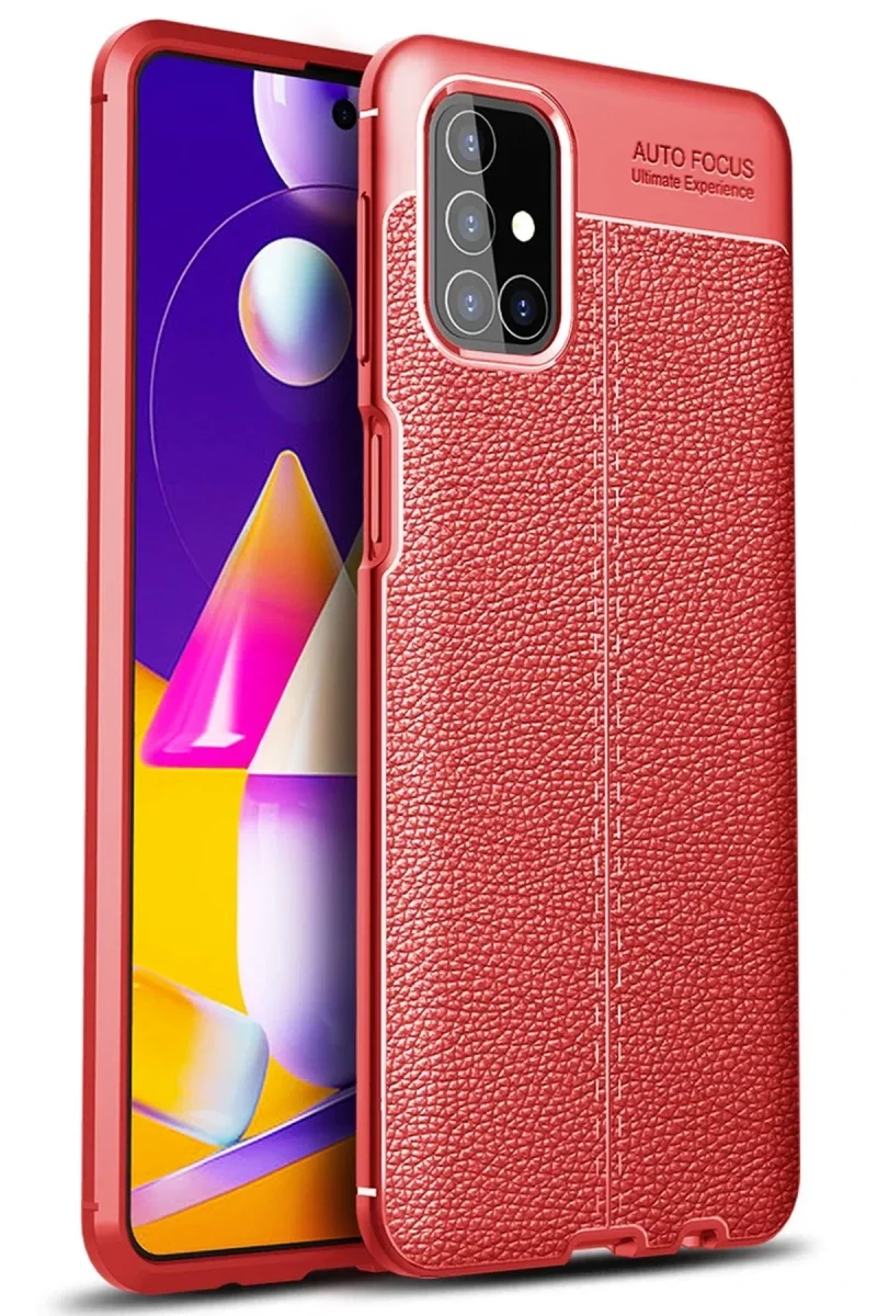 Samsung Galaxy M31S Kılıf Auto Focus Kapak - Kırmızı