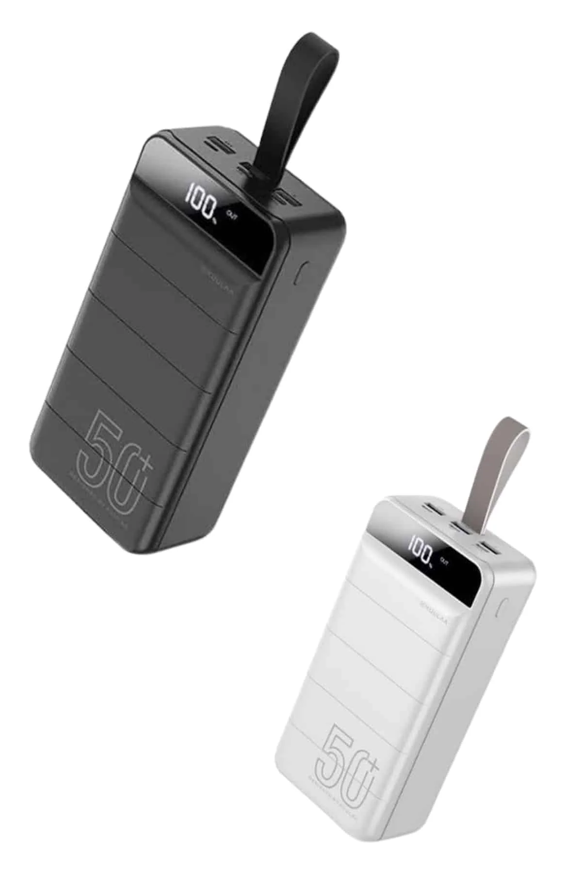 50.000 Mah Powerbank Turbo Hızlı Led Göstergeli Android İOS Uyumlu Taşınabilir Askılı görsel 5