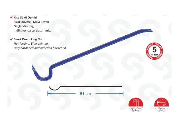 SK 6000 Kısa Sökü Demiri - 1200 gr, 61cm