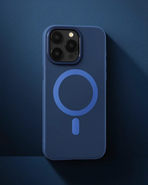 Apple İphone 15 Pro Max Kılıf Lodos Magneticsafe Mat Kapak - Mavi
