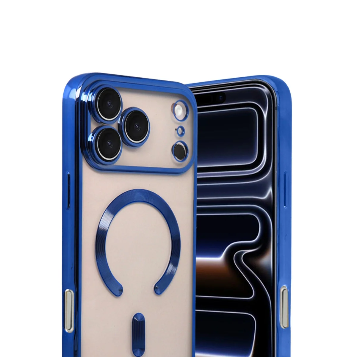 Apple İphone 17 Pro Max Kross Magneticsafe Kapak - Lacivert görsel 2