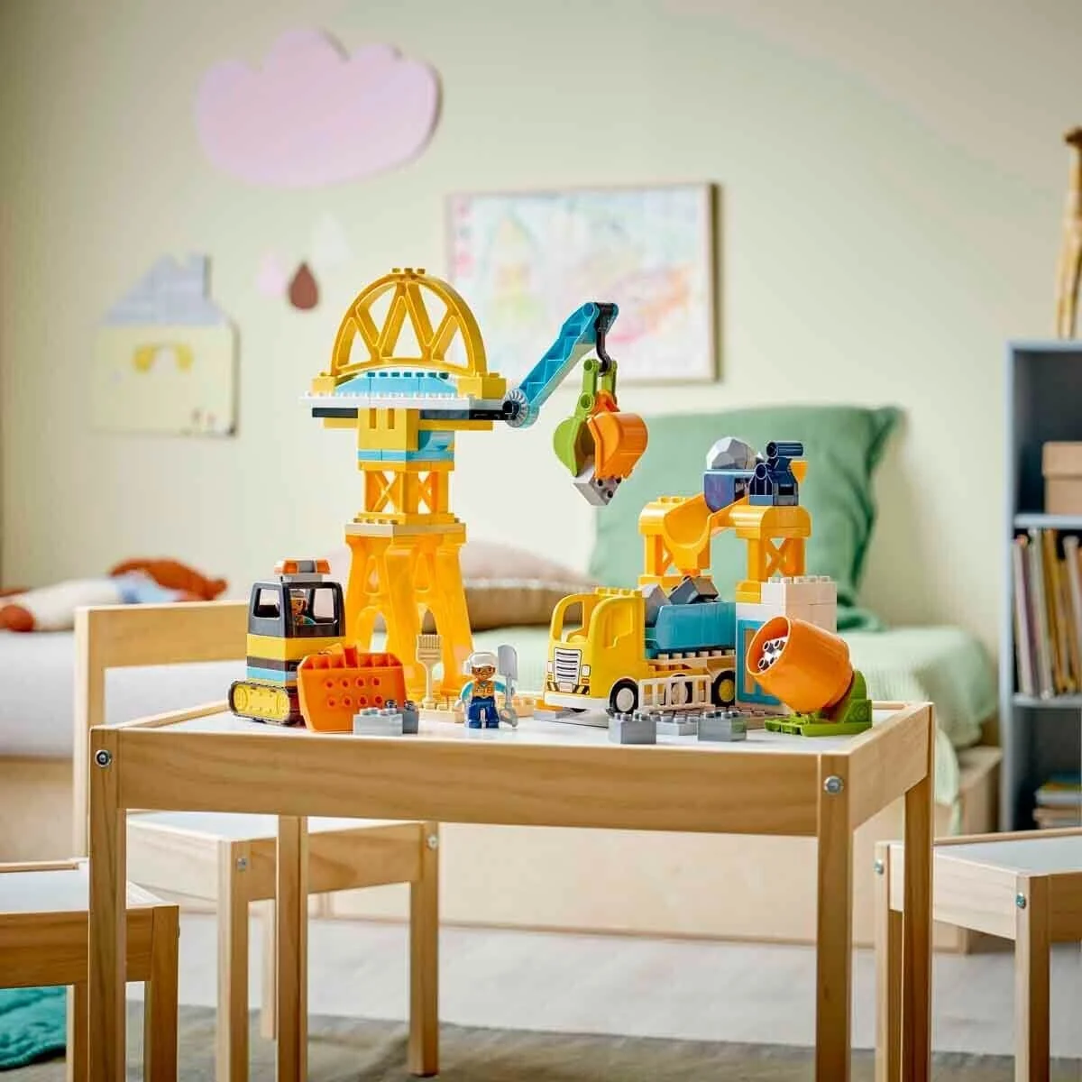 10476 Lego Duplo İnşaat Sahası ve Araçları 84 parça +3 yaş görsel 7