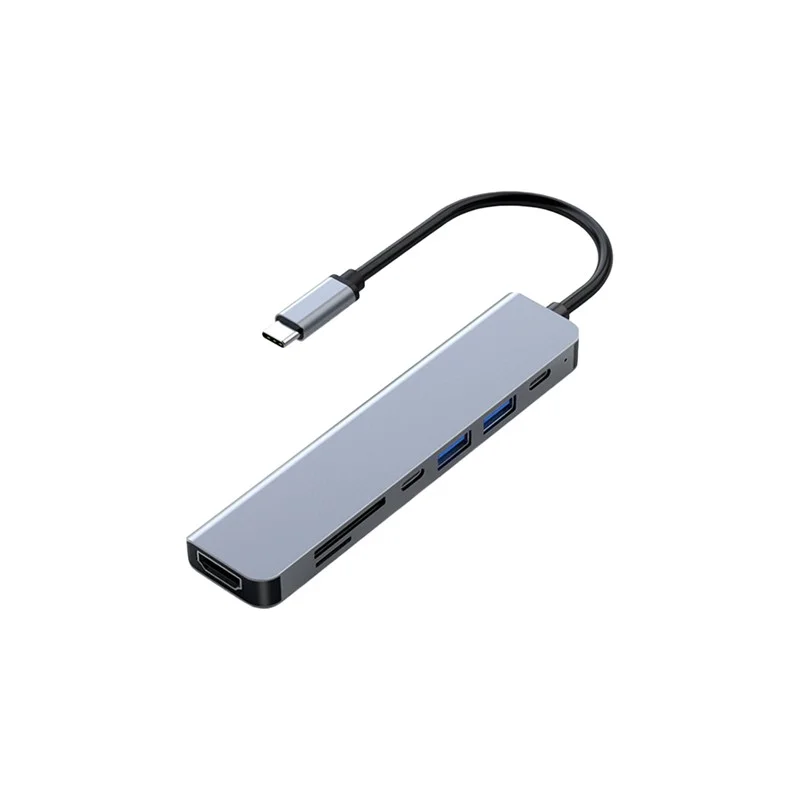 FA-7684C Type-c- 7 IN1 USB-C+HDMI+SD/TF+USB3.0+PD+USB-C