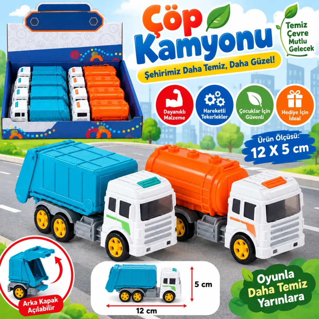 BHX699-4 SÜRT ÇÖP KAMYONU VE TANKER (adet fiyatıdır) görsel 2