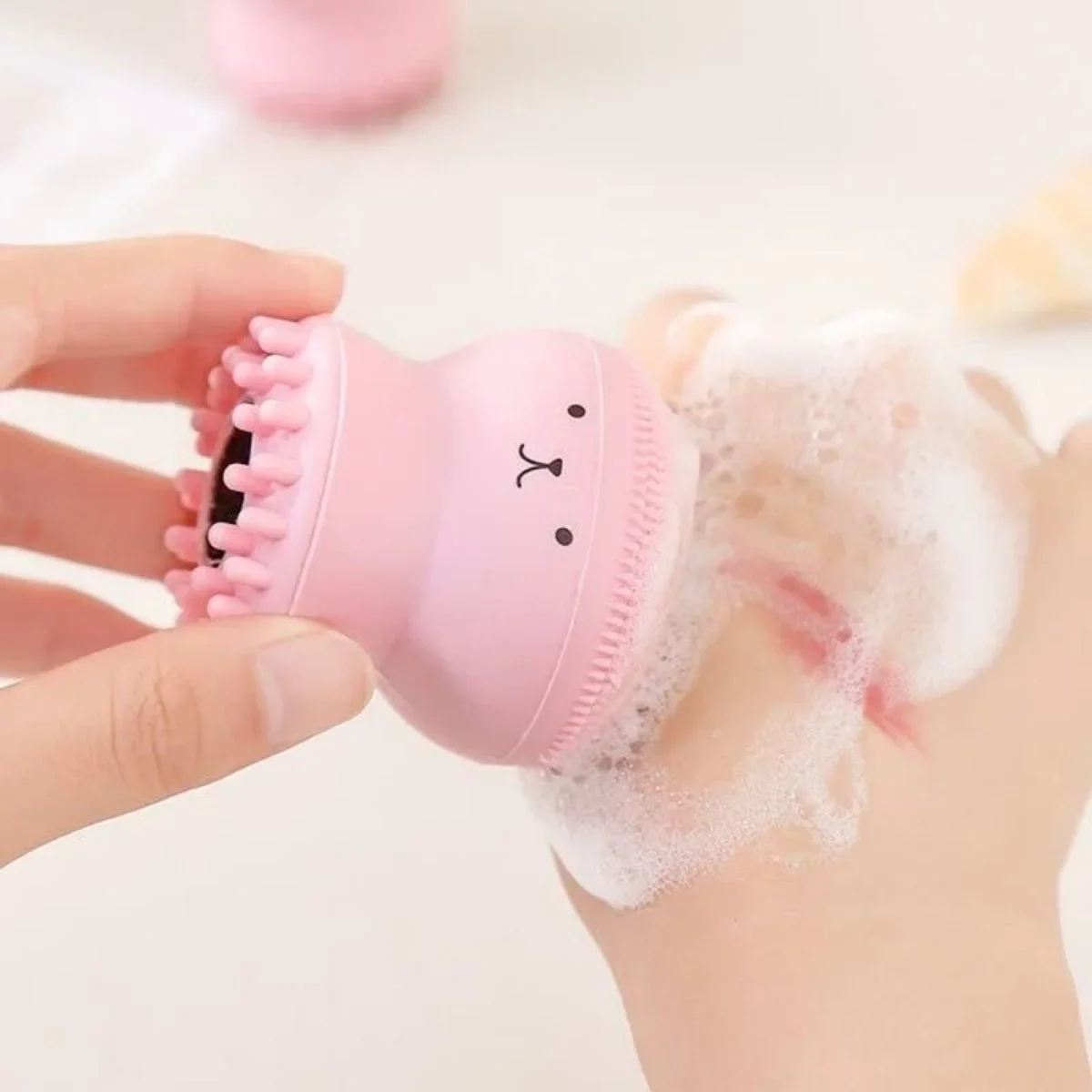 Peeling Etkili ni El Yüz Cilt Tezleme Fırçası Silikon Tezlenmesi Kolay Siyah Nokta Gi görsel 8