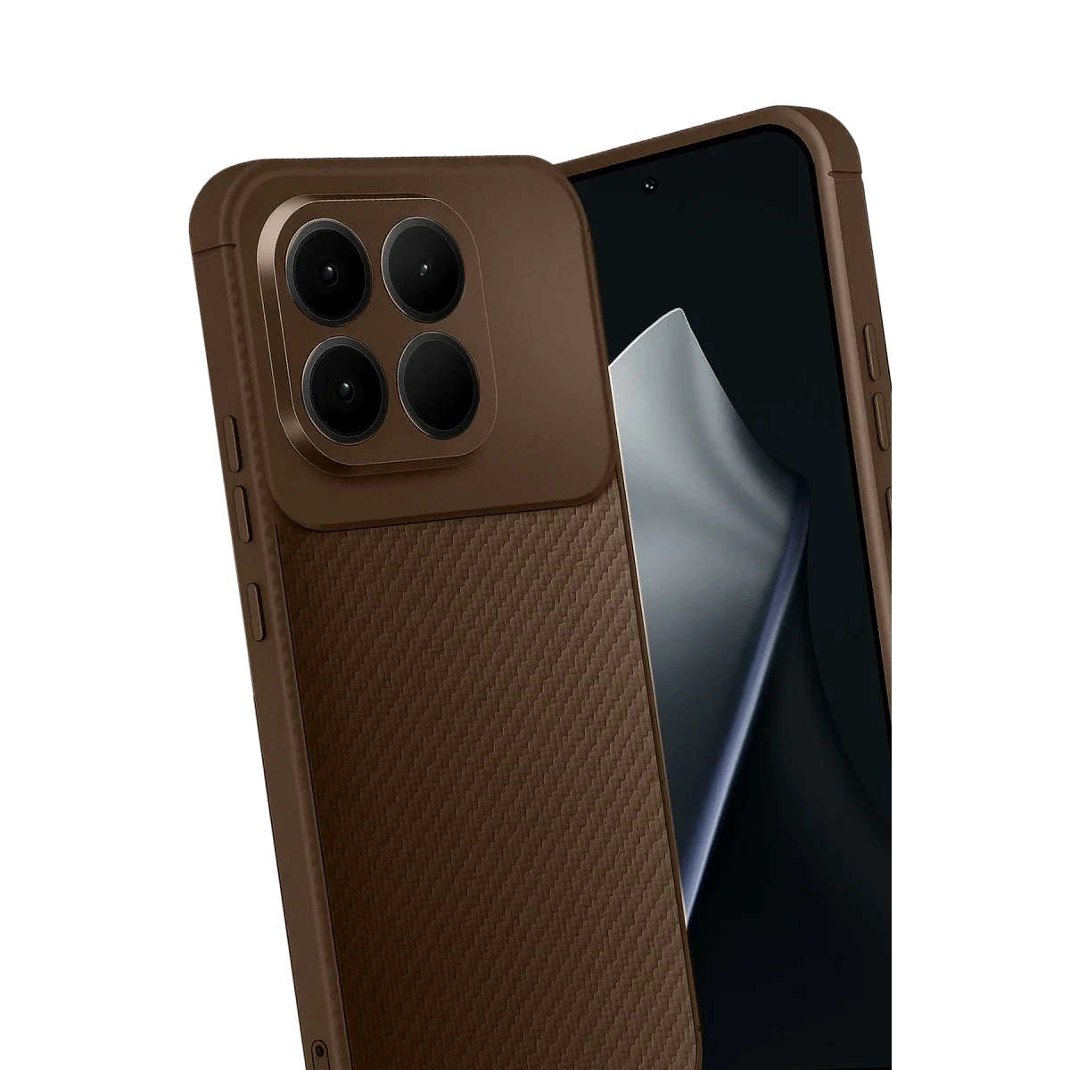 Xiaomi Mi 15T Auto Focus Karbon Kapak - Kahverengi görsel 3