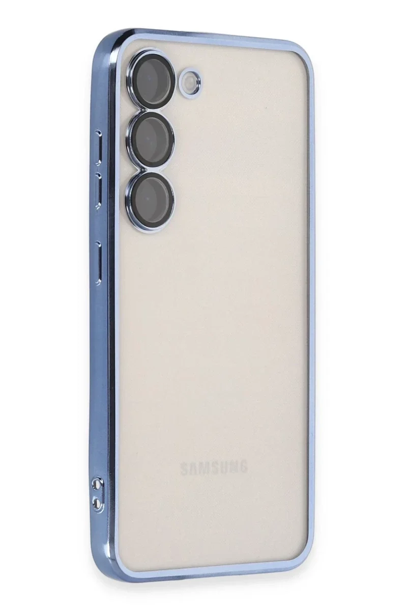 Samsung Galaxy S23 Plus Kılıf Razer Lensli Silikon - Açık Mavi