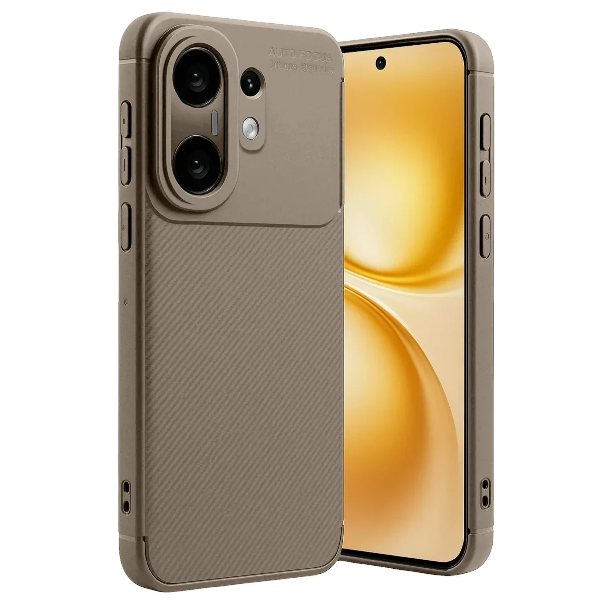 Vivo X200 FE Auto Focus Karbon Kapak -Kahverengi