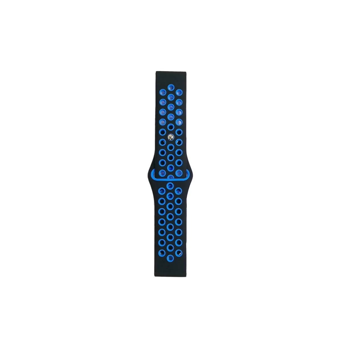 Watch 20mm Spor Delikli Kordon - Siyah-mavi görsel 2