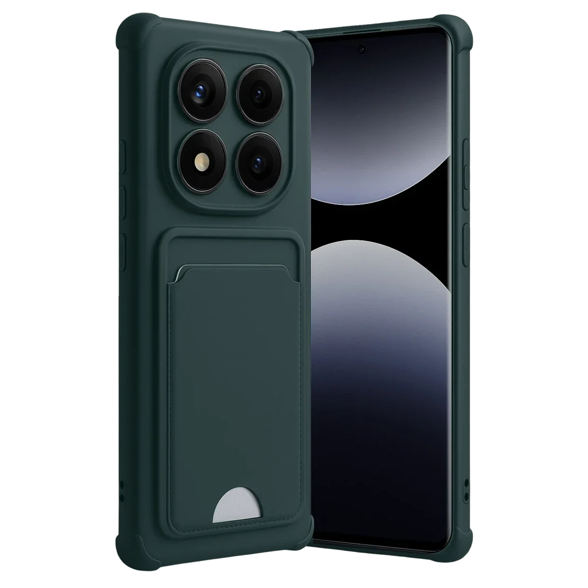 Xiaomi Redmi Note 14 Pro 5G Kelvin Kartvizitli Silikon - Koyu Yeşil