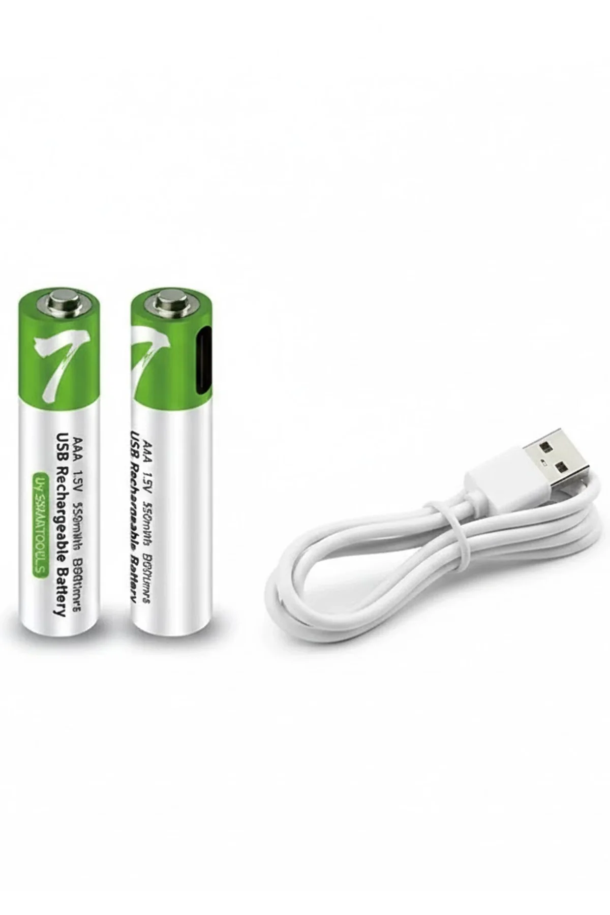 Type-C Şarjlı 800MWH 1.5V Şarj Edilebilir 2’li AAA İnce Pil - Lityum Iyon Batarya görsel 3