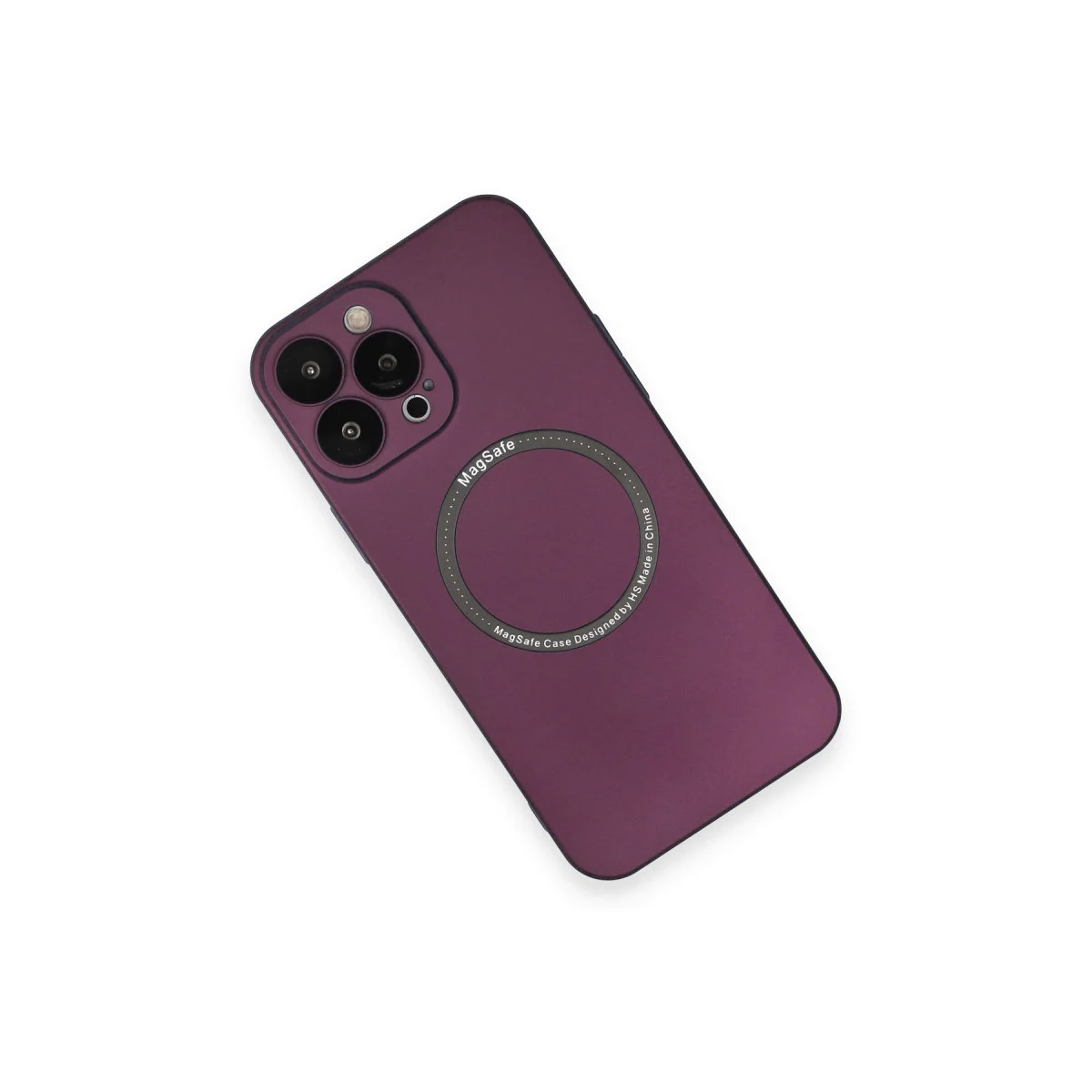 Apple İphone 14 Pro Kılıf Jack Magneticsafe Lens Silikon - Mürdüm görsel 3