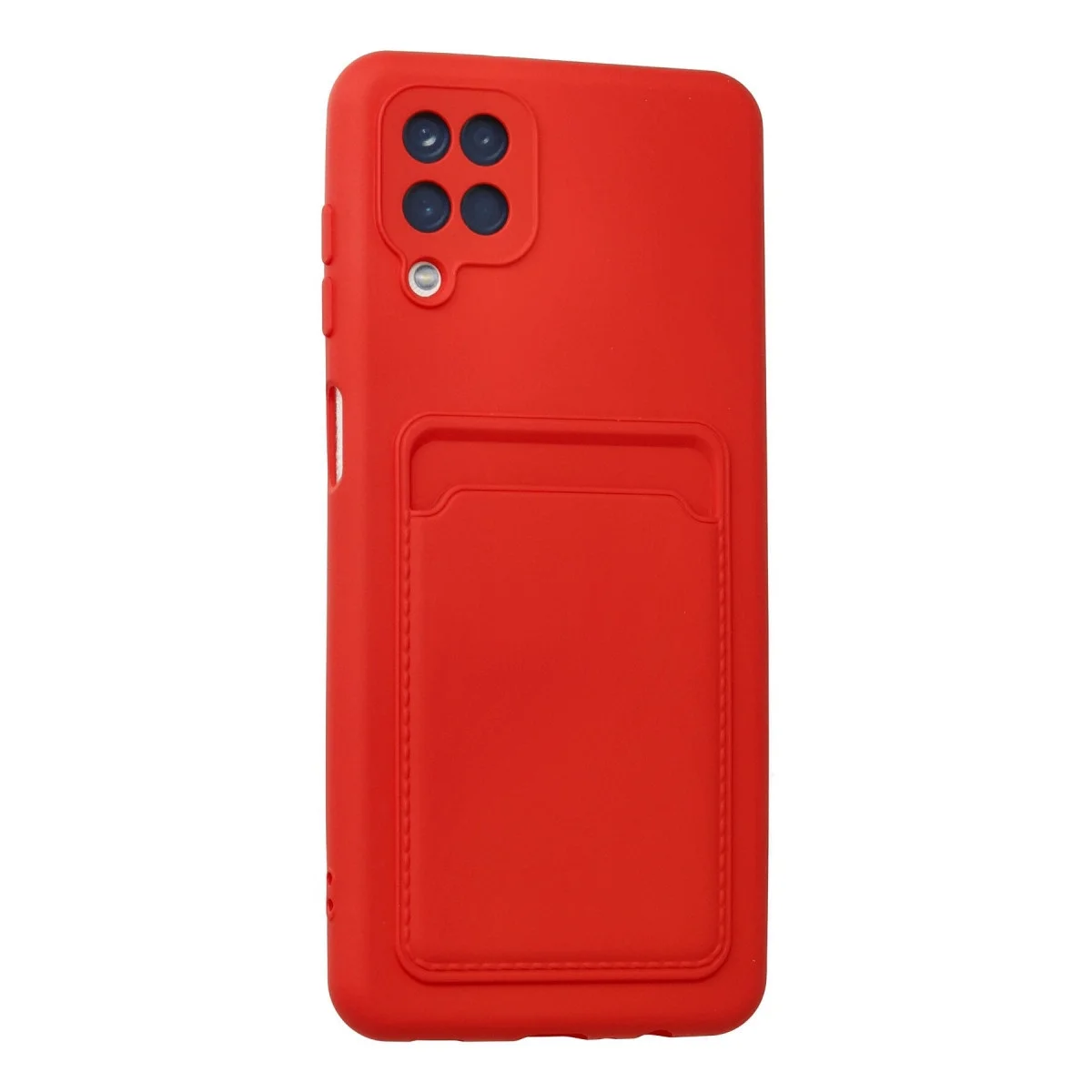 Samsung Galaxy A12 Kılıf Kelvin Kartvizitli Silikon - Kırmızı görsel 2