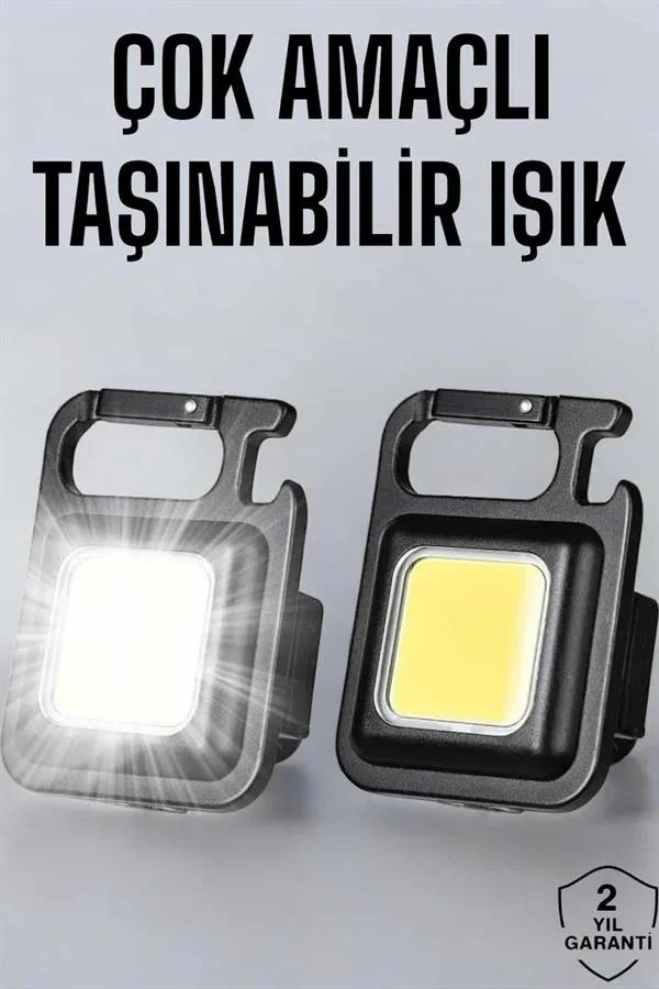 Anahtarlık Çok Amaçlı Mıknatıslı Taşınabilir Işık Led Şarjlı görsel 2