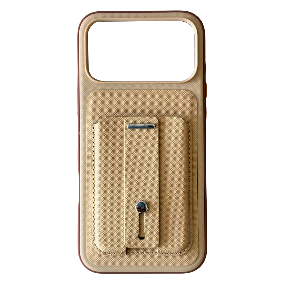 Apple iPhone 18 Pro/17 Pro Latte Kartvizitli Kapak - Bej