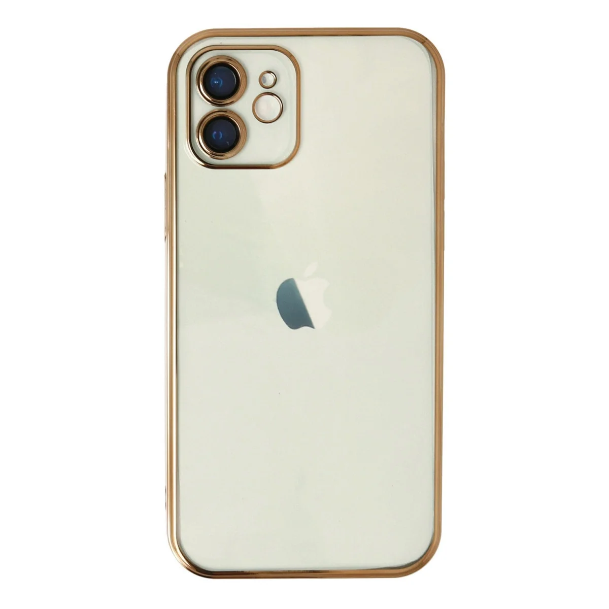 Apple İphone 12 Kılıf Razer Lensli Silikon - Gold